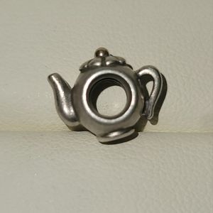 Retired Pandora two toned 14k gold and silver teapot